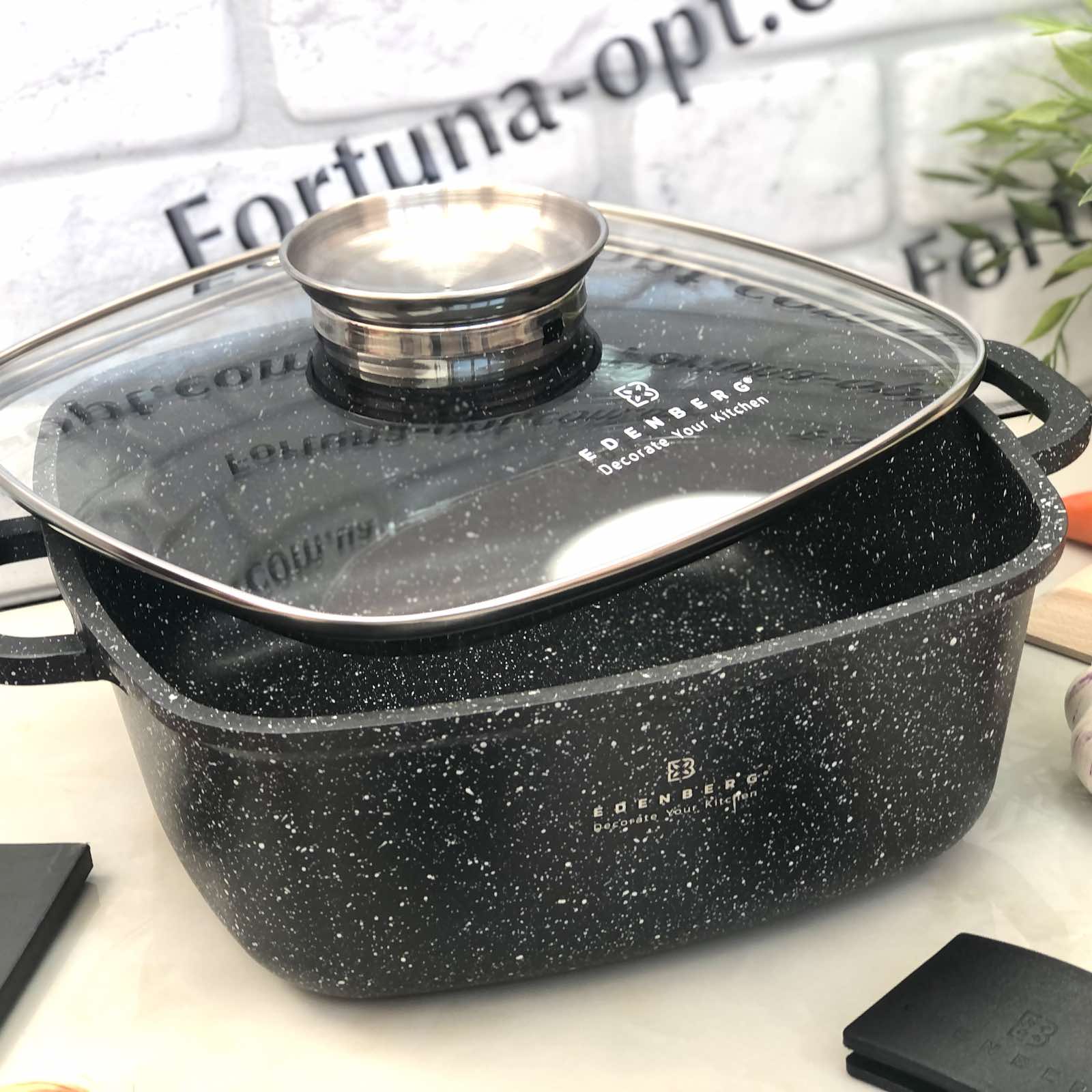 Жаровня - Сотейник с крышкой Edenberg EB - 8114 - 5.5 л - 26 см ✅ базовая цена $22.73 ✔ Опт ✔ Скидки ✔ Заходите! - Интернет-магазин ✅ Фортуна-опт ✅
