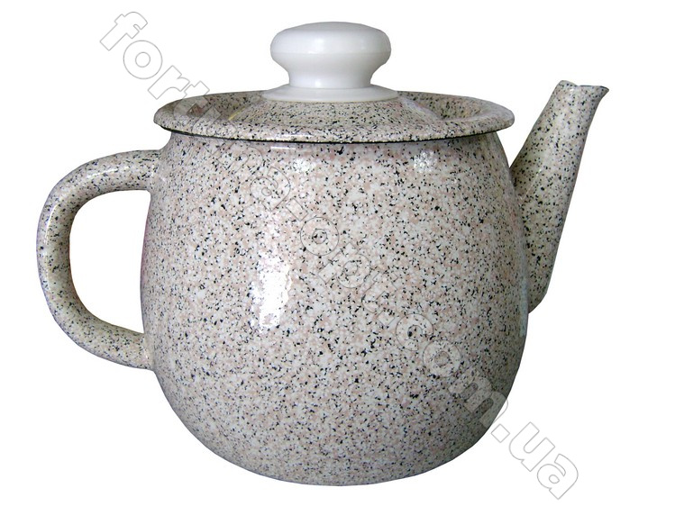 Чайник эмалированный 1,0 л 2707/1 Мрамор ➜ Оптом и в розницу ✅ актуальная цена - Интернет магазин ✅ Фортуна ✅