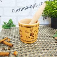 Ступка деревянная большая  0513 ➜ Оптом и в розницу ✅ актуальная цена -Интернет магазин ✅ Фортуна ✅