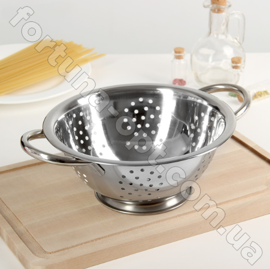 Дуршлаг на ножке из нержавеющей стали A-Plus - 0821 (22 см) ✅ базовая цена $2 ✔ Опт ✔ Скидки ✔ Заходите! - Интернет-магазин ✅ Фортуна-опт ✅