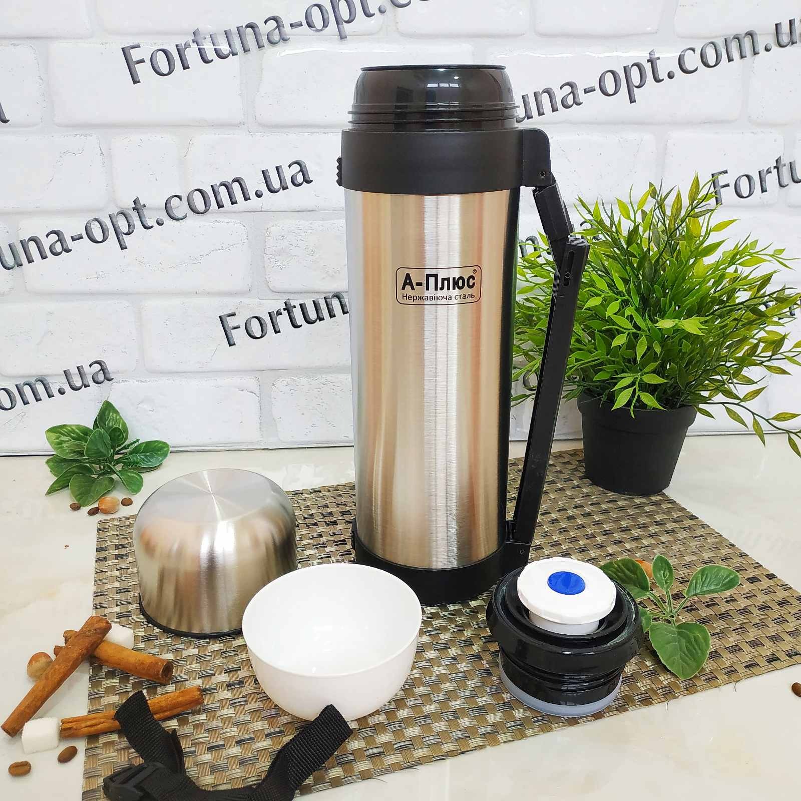 Термос нержавеющий A-Plus 1758 - 1.8 л ➜ фото ➜ розн цена $9.95 - Интернет-магазин ✅ Fortuna-opt.com.ua. ✅