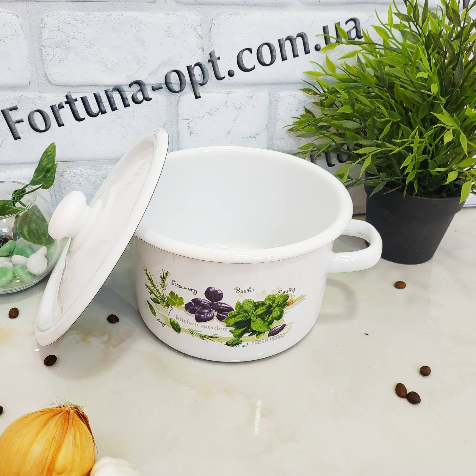 Кастрюля эмалированная 2,0 л "242 Зелень фреш" ✅ базовая цена 198.56 грн. ✔ Опт ✔ Скидки ✔ Заходите! - Интернет-магазин ✅ Фортуна-опт ✅