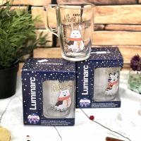 Чашка новогодняя 320 мл стекло Nuevo 0050 ✅ базовая цена 74.88 грн. ✔ Опт ✔ Акции ✔ Заходите! - Интернет-магазин Fortuna-opt.com.ua.