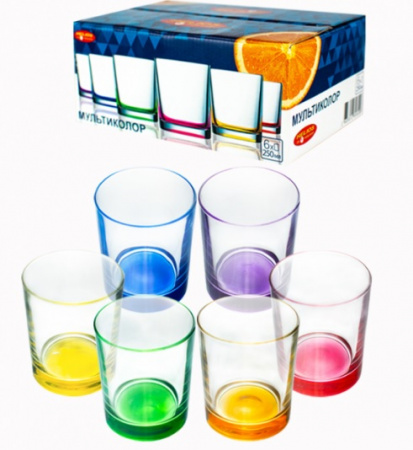 Набор стаканов New York Bright Colors Мультиколор 250 мл низких 6 шт - 8381 ✅ базовая цена 214.97 грн. ✔ Опт ✔ Скидки ✔ Заходите! - Интернет-магазин ✅ Фортуна-опт ✅