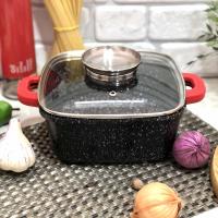 Казан - кастрюля квадрат с мраморным покрытием A-Plus - 1472 - 3,2 л - 20 см ✅ базовая цена $17.13 ✔ Опт ✔ Акции ✔ Заходите! - Интернет-магазин Fortuna-opt.com.ua.