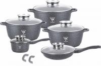 Набор посуды с мраморным покрытием серый Top Kitchen TК 00020 ✅ базовая цена $73.35 ✔ Опт ✔ Акции ✔ Заходите! - Интернет-магазин Fortuna-opt.com.ua.