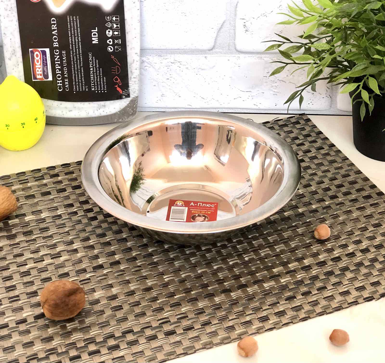 Миска из нержавеющей стали 20 см A-Plus - 0904 ✅ базовая цена $0.86 ✔ Опт ✔ Скидки ✔ Заходите! - Интернет-магазин ✅ Фортуна-опт ✅