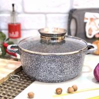 Казан мраморный 2,4 л  серый - Unique 5214 ✅ базовая цена $11.60 ✔ Опт ✔ Акции ✔ Заходите! - Интернет-магазин Fortuna-opt.com.ua.