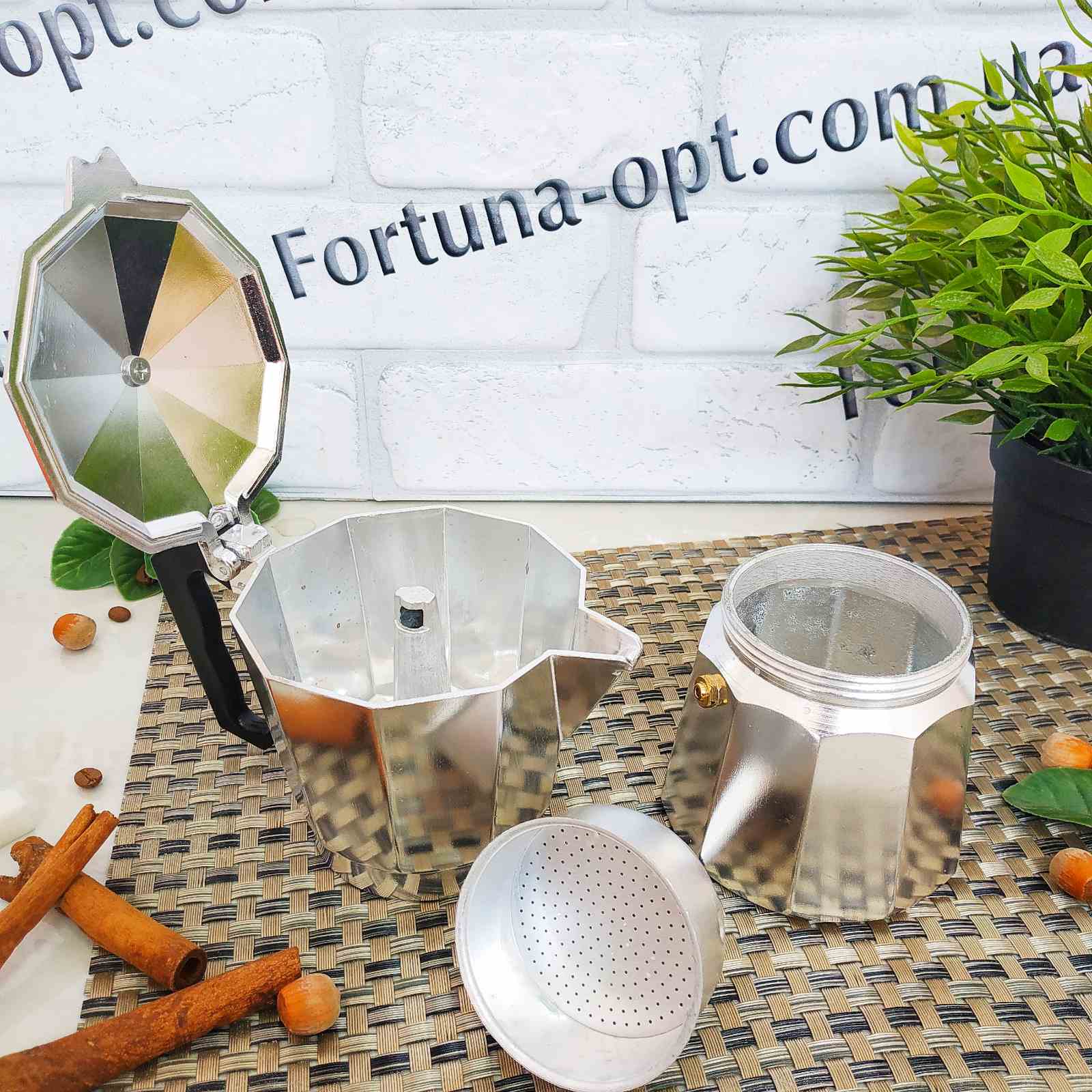 Гейзерная кофеварка (алюминий) 6 ч A-Plus - 2082 ✅ базовая цена $5.47 ✔ Опт ✔ Скидки ✔ Заходите! - Интернет-магазин ✅ Фортуна-опт ✅