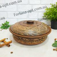 Сковорода из красной глины с крышкой 7790 ✅ базовая цена 282.01 грн. ✔ Опт ✔ Акции ✔ Заходите! - Интернет-магазин Fortuna-opt.com.ua.