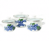 Набор эмалированных кастрюль Голубика молочная - 6928  ➜ Оптом и в розницу ✅ актуальная цена -Интернет магазин ✅ Фортуна ✅