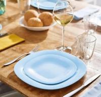 Тарелка люминарк 270 мм CARINE LIGHT BLUE (обед) 4126 ➜ Оптом и в розницу ✅ актуальная цена -Интернет магазин ✅ Фортуна ✅