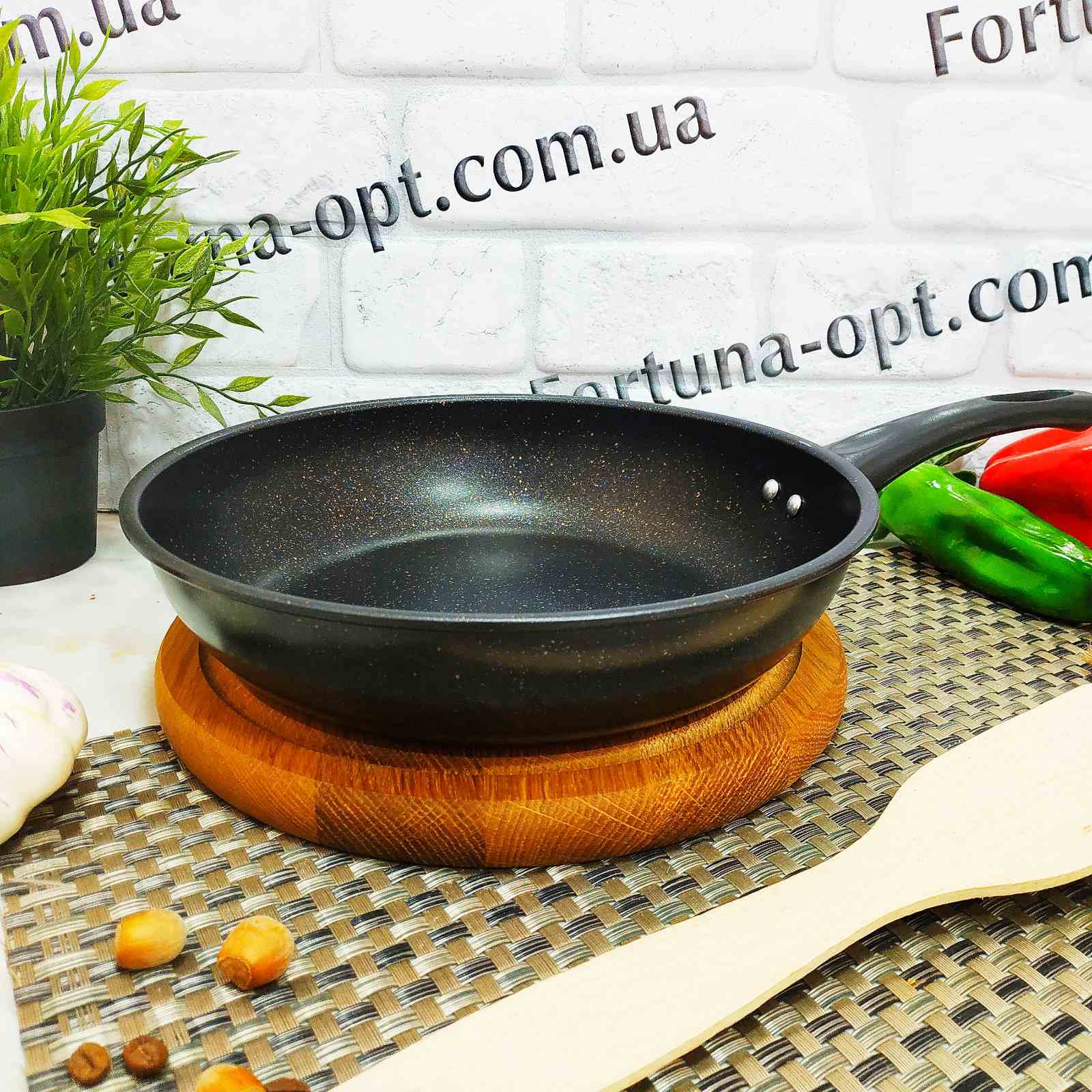 Сковорода мрамор A-Plus - 112 FP - 24 см ✅ базовая цена $4.14 ✔ Опт ✔ Скидки ✔ Заходите! - Интернет-магазин ✅ Фортуна-опт ✅