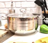 Кастрюля из нержавеющей стали Berlin - 2322 - 9 л ✅ базовая цена 535.60 грн. ✔ Опт ✔ Акции ✔ Заходите! - Интернет-магазин Fortuna-opt.com.ua.