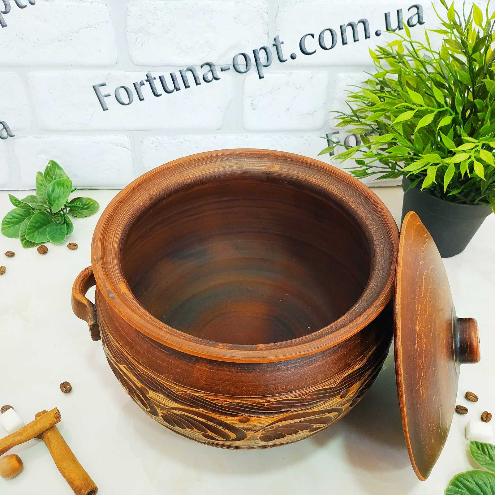 Супник средний 3л резной красная глина 7783 ✅ базовая цена 182.34 грн. ✔ Опт ✔ Скидки ✔ Заходите! - Интернет-магазин ✅ Фортуна-опт ✅