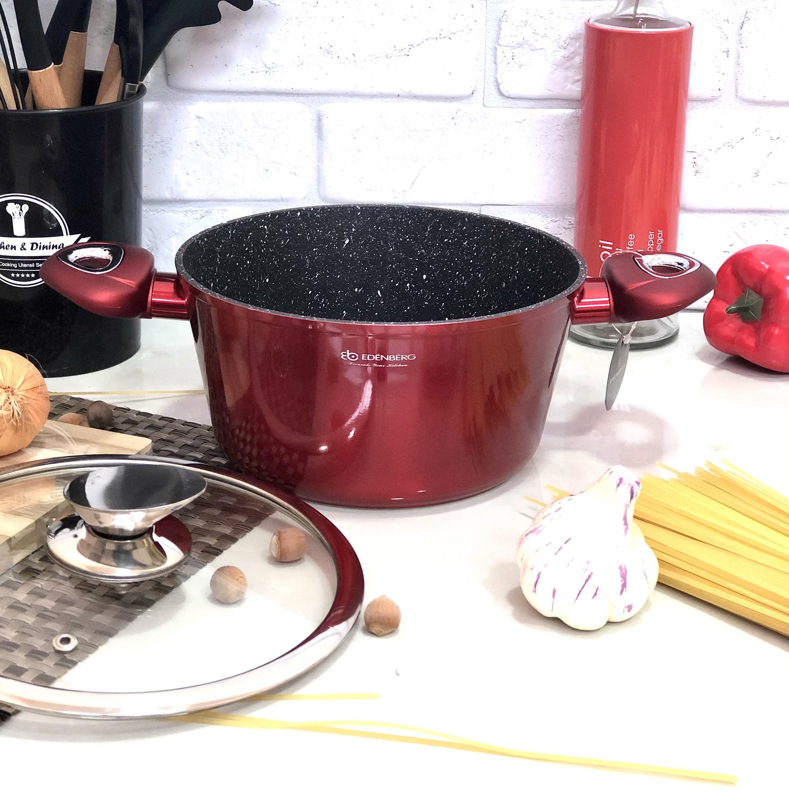 Кастрюля Edenberg Burgundy Metallic Line EB - 7410 - 4,4 л ✅ базовая цена $23.85 ✔ Опт ✔ Скидки ✔ Заходите! - Интернет-магазин ✅ Фортуна-опт ✅