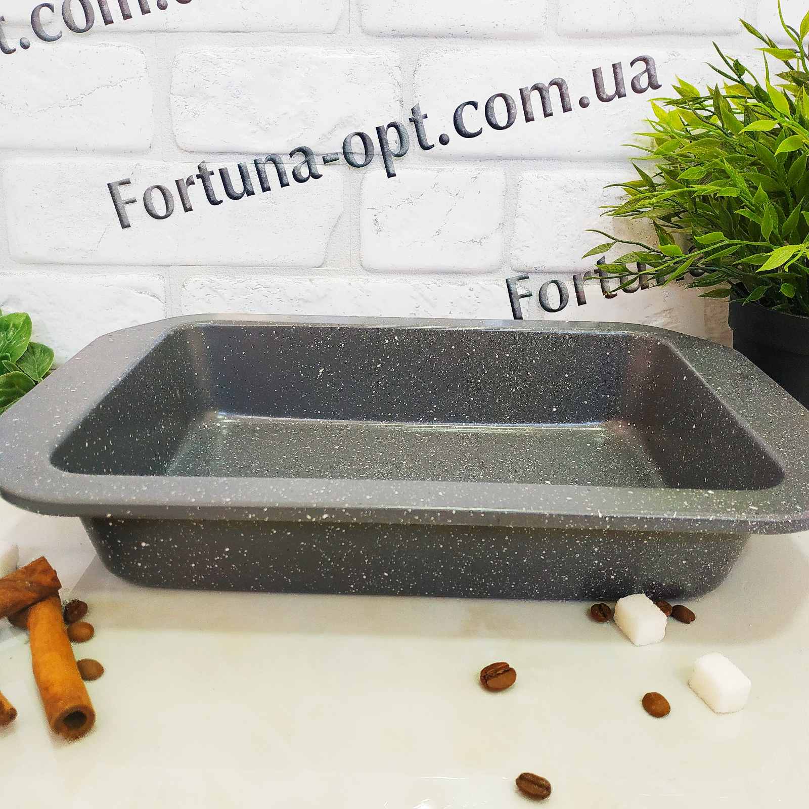 Противень для выпечки с мраморным покрытием A-Plus - 1284  - 25х23х6 см ✅ базовая цена $5.94 ✔ Опт ✔ Скидки ✔ Заходите! - Интернет-магазин ✅ Фортуна-опт ✅