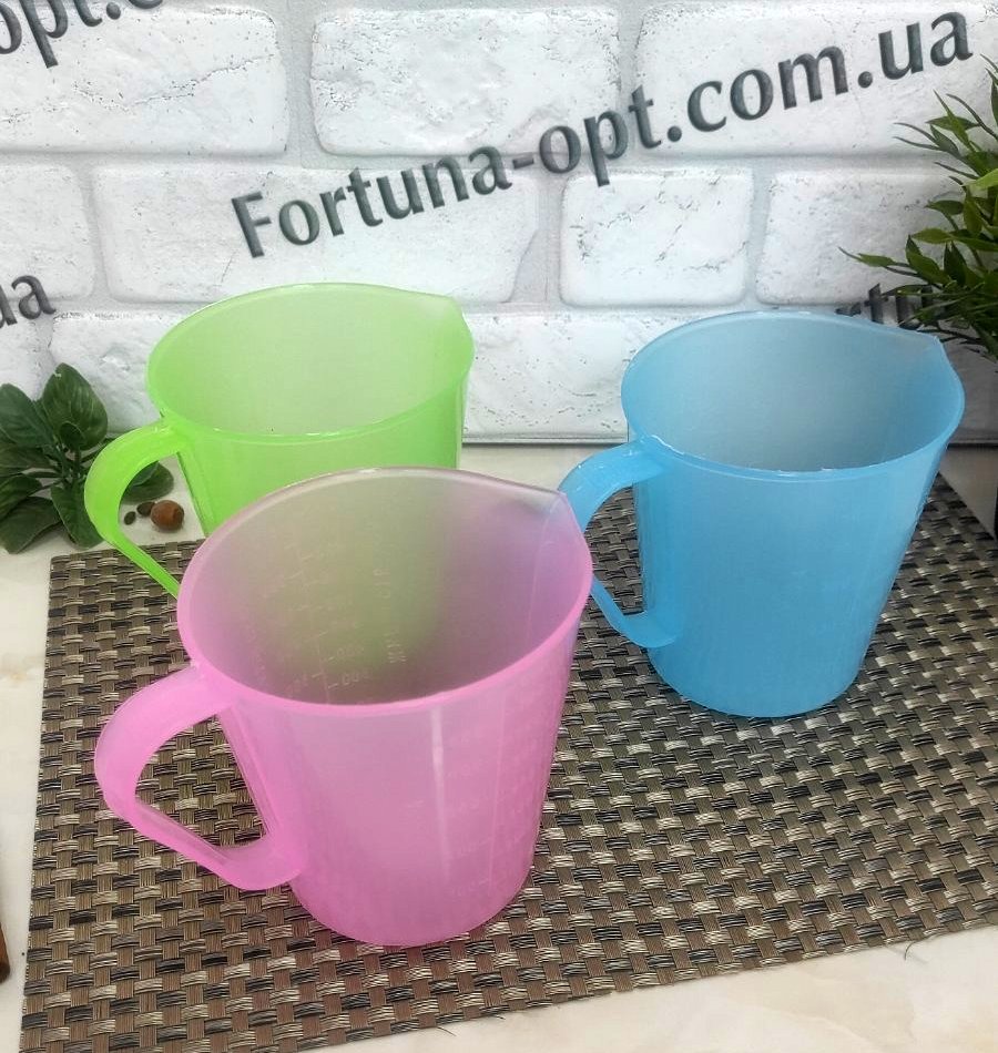 Мерная кружка цветная пластиковая 1,2 л - 0028  ✅ базовая цена 33.16 грн. ✔ Опт ✔ Скидки ✔ Заходите! - Интернет-магазин ✅ Фортуна-опт ✅