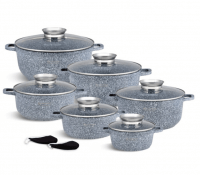 Набор казанов Edenberg с мраморным покрытием ЕВ - 8144✅базовая цена $108.49✔Опт✔Акции✔Заходите! - Интернет-магазин Fortuna-opt.com.ua.