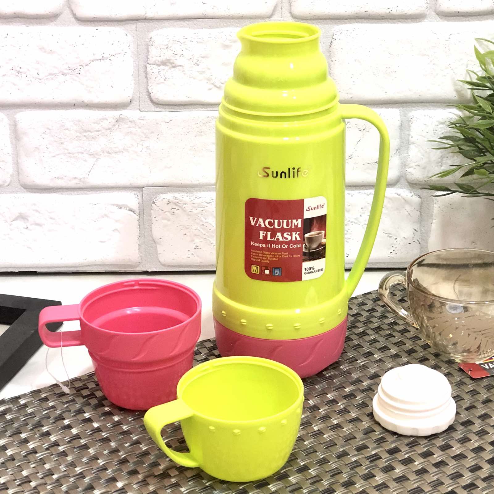 Термос со стеклянной колбой и с двумя чашами 0,6 л FRU - 268 ➜ фото ➜ розн цена $7.44 - Интернет-магазин ✅ Fortuna-opt.com.ua. ✅ 