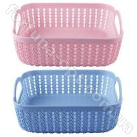 Корзина плетенка пластик 23*22,5*7 см - Stenson - 85524 ✅ базовая цена $1.39 ✔ Опт ✔ Акции ✔ Заходите! - Интернет-магазин Fortuna-opt.com.ua.