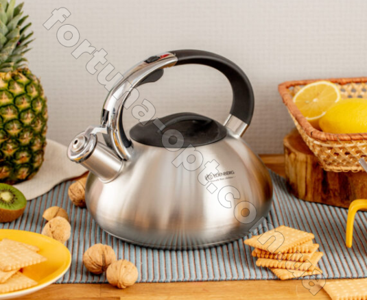 Чайник нержавеющий со свистком Edenberg EB - 3538 - 3 л  ✅ базовая цена $17.05 ✔ Опт ✔ Скидки ✔ Заходите! - Интернет-магазин ✅ Фортуна-опт ✅