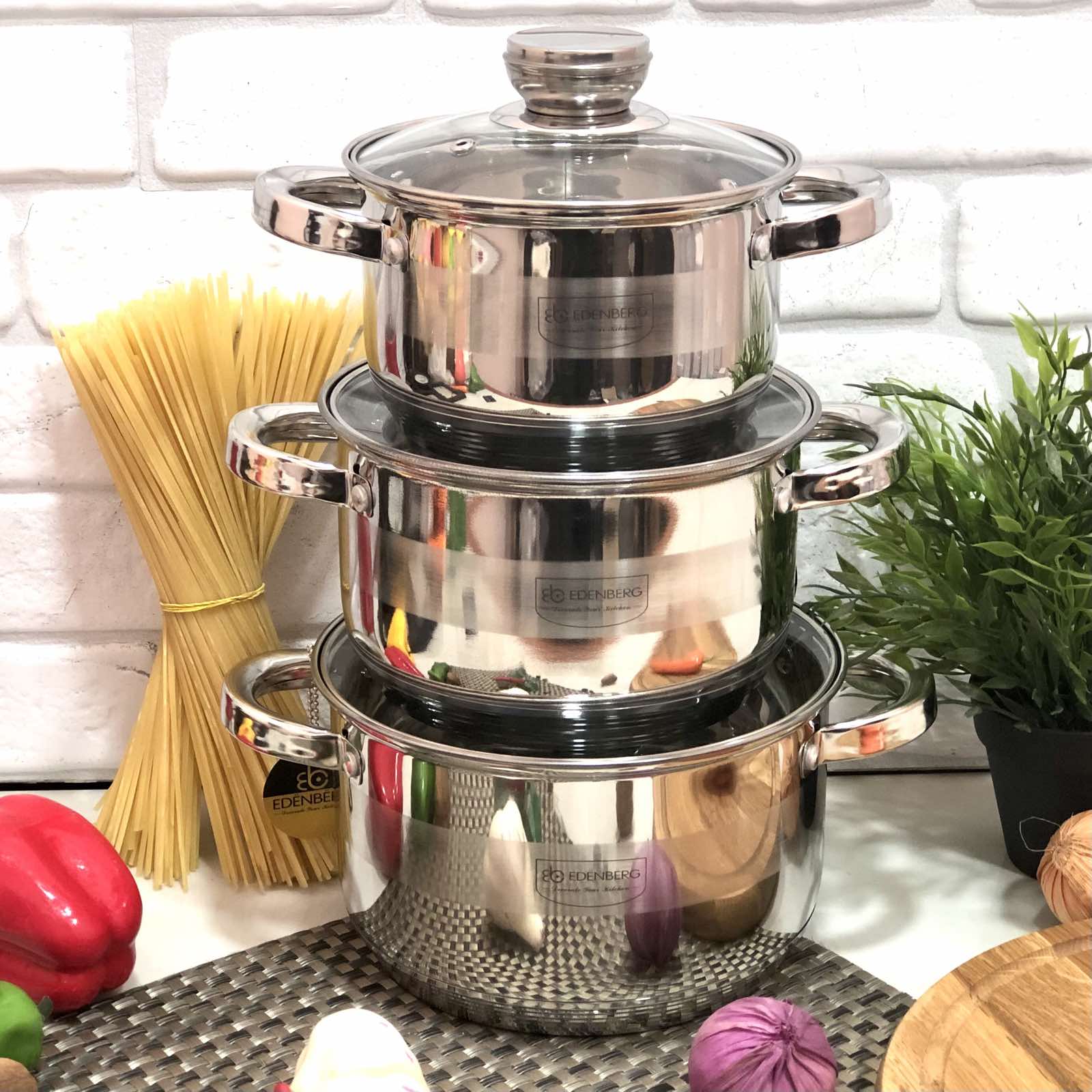 Набор кухонной посуды Edenberg EB - 3706➜ Опт и розница ✅ актуальная цена -Интернет магазин ✅ Фортуна ✅