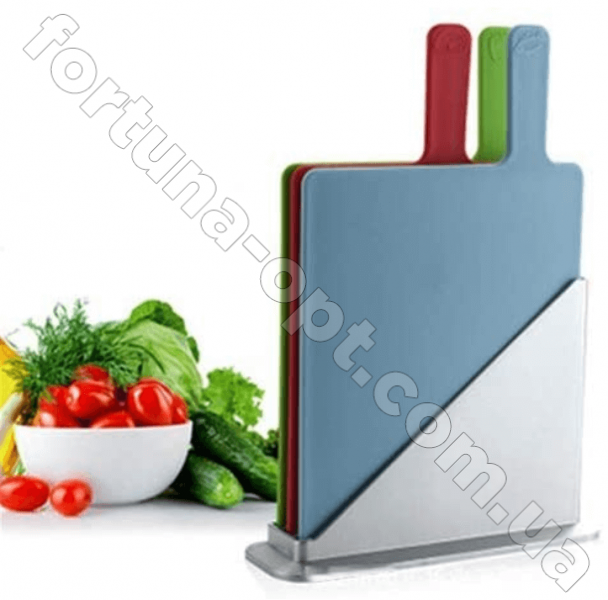 Набор разделочных досок на подставке  3 шт  A-Plus -0303 ✅ базовая цена $11.71 ✔ Опт ✔ Скидки ✔ Заходите! - Интернет-магазин ✅ Фортуна-опт ✅