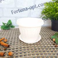 Горшок цветочный Бутон d-13см, h-10 см белый/теракот (0,8 л) 2937 ✅ базовая цена 22.69 грн. ✔ Опт ✔ Акции ✔ Заходите! - Интернет-магазин Fortuna-opt.com.ua.