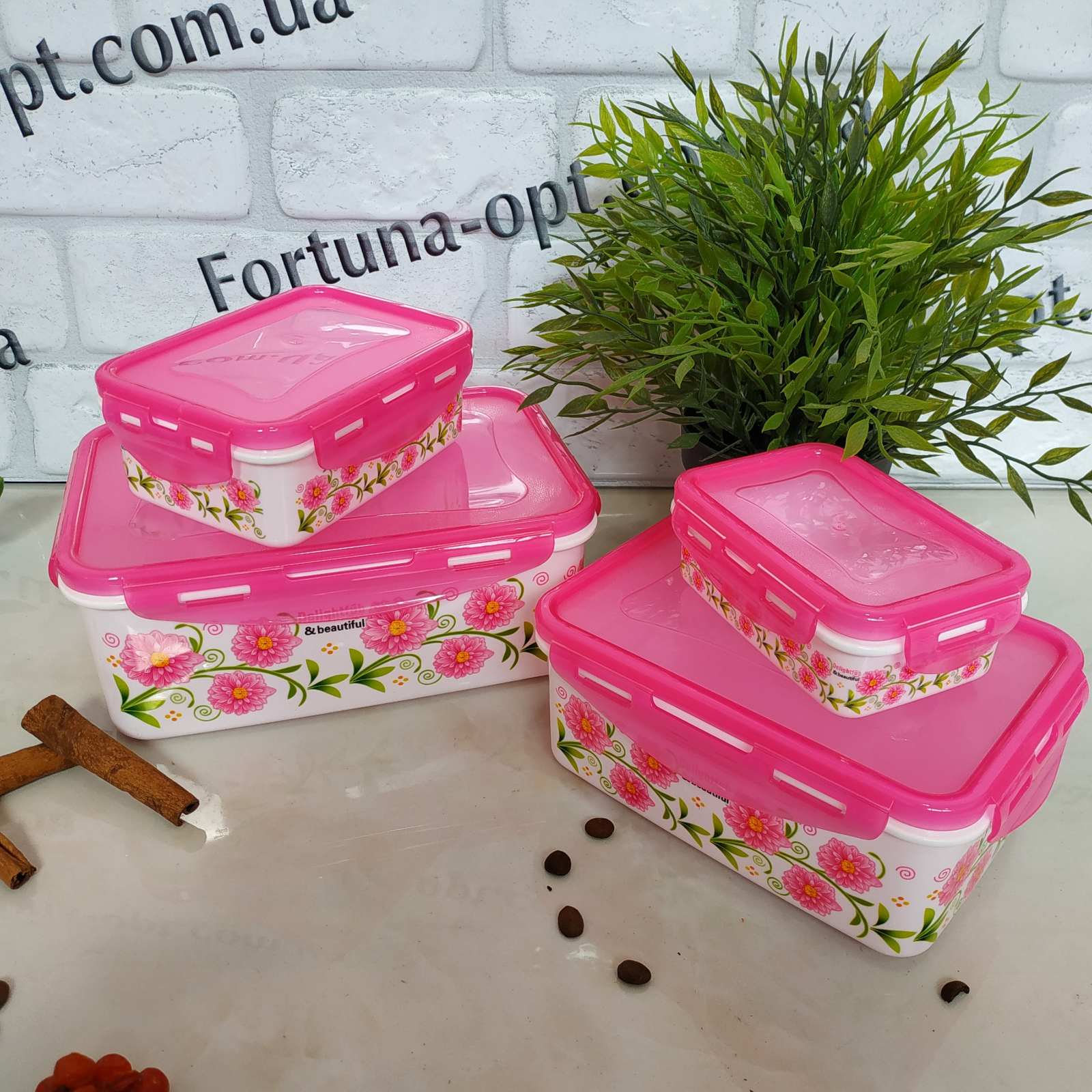 Набор ёмкостей для пищи Frico FRU - 821 - 4 шт ✅ базовая цена $4.56 ✔ Опт ✔ Скидки ✔ Заходите! - Интернет-магазин ✅Фортуна-опт ✅