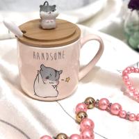 Чашка керамическая с крышкой и ложкой 400 мл "Hamstert" Stenson - 00211 ✅ базовая цена $4.96 ✔ Опт ✔ Акции ✔ Заходите! - Интернет-магазин Fortuna-opt.com.ua.