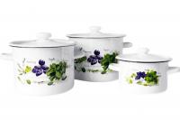 Набор кастрюль эмалированный 2л/4,5л/5,5л "242" Зелень фреш ✅ базовая цена 1&nbsp;040.18 грн. ✔ Опт ✔ Акции ✔ Заходите! - Интернет-магазин Fortuna-opt.com.ua.