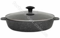 Сковорода Талко Веста 28 см со стеклянной крышкой и антипригарным покрытием темно-серый гранит (AD 41283) ✅ базовая цена 396.51 грн. ✔ Опт ✔ Акции ✔ Заходите! - Интернет-магазин Fortuna-opt.com.ua.