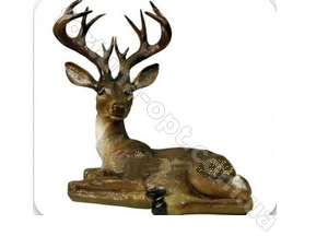 Олень лежащий 0214 (полимер) ➜ Оптом и в розницу ✅ актуальная цена -Интернет магазин ✅ Фортуна ✅