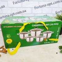 Набор из нержавеющих кастрюль A-Plus 2185 ➜ Оптом и в розницу ✅ актуальная цена - Интернет магазин ✅ Фортуна ✅