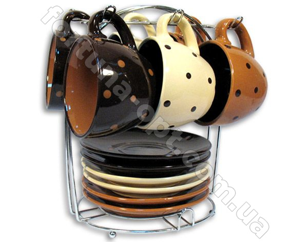 Чайный сервиз на стойке Elina EL - 2112 12 предметов ➜ Оптом и в розницу ✅ актуальная цена - Интернет магазин ✅ Фортуна ✅