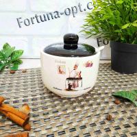 Сахарница керамическая с ложкой 520 мл Гурман 700-03-10 ✅ базовая цена 93.89 грн. ✔ Опт ✔ Акции ✔ Заходите! - Интернет-магазин Fortuna-opt.com.ua.