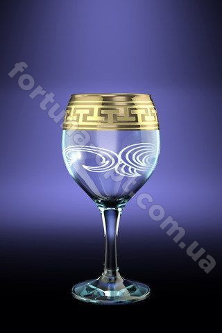 Набор бокалов для вина 240 мл Греческий узор GE 03-163 6 шт ➜ Оптом и в розницу ✅ актуальная цена -Интернет магазин ✅  Фортуна ✅