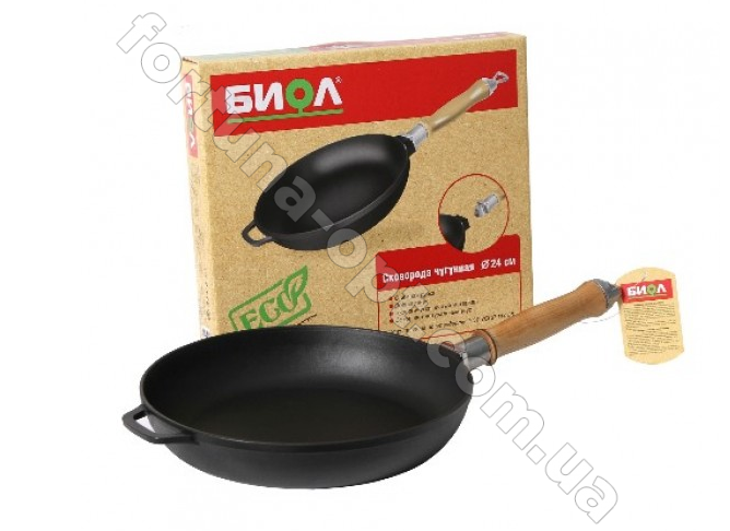 Сковорода чугунная Биол 26 см низкая со съемной ручкой 0126 ✅ базовая цена 274.76 грн. ✔ Опт ✔ Акции ✔ Заходите! - Интернет-магазин Fortuna-opt.com.ua.