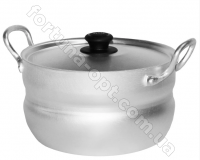 Кастрюля алюминиевая сферической формы - 10 л 1100  ➜ Оптом и в розницу ✅ актуальная цена -Интернет магазин ✅ Фортуна ✅