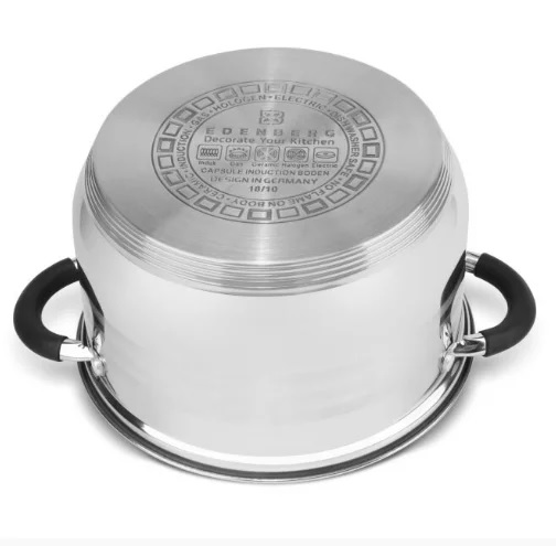 Набор нержавеющих кастрюль 3 шт. Edenberg EB - 2411➜ Опт и розница ✅ актуальная цена -Интернет магазин ✅ Фортуна ✅