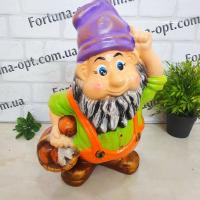  Гном с корзиной керамический 1705 ➜ Оптом и в розницу ✅ актуальная цена -Интернет магазин ✅ Фортуна ✅