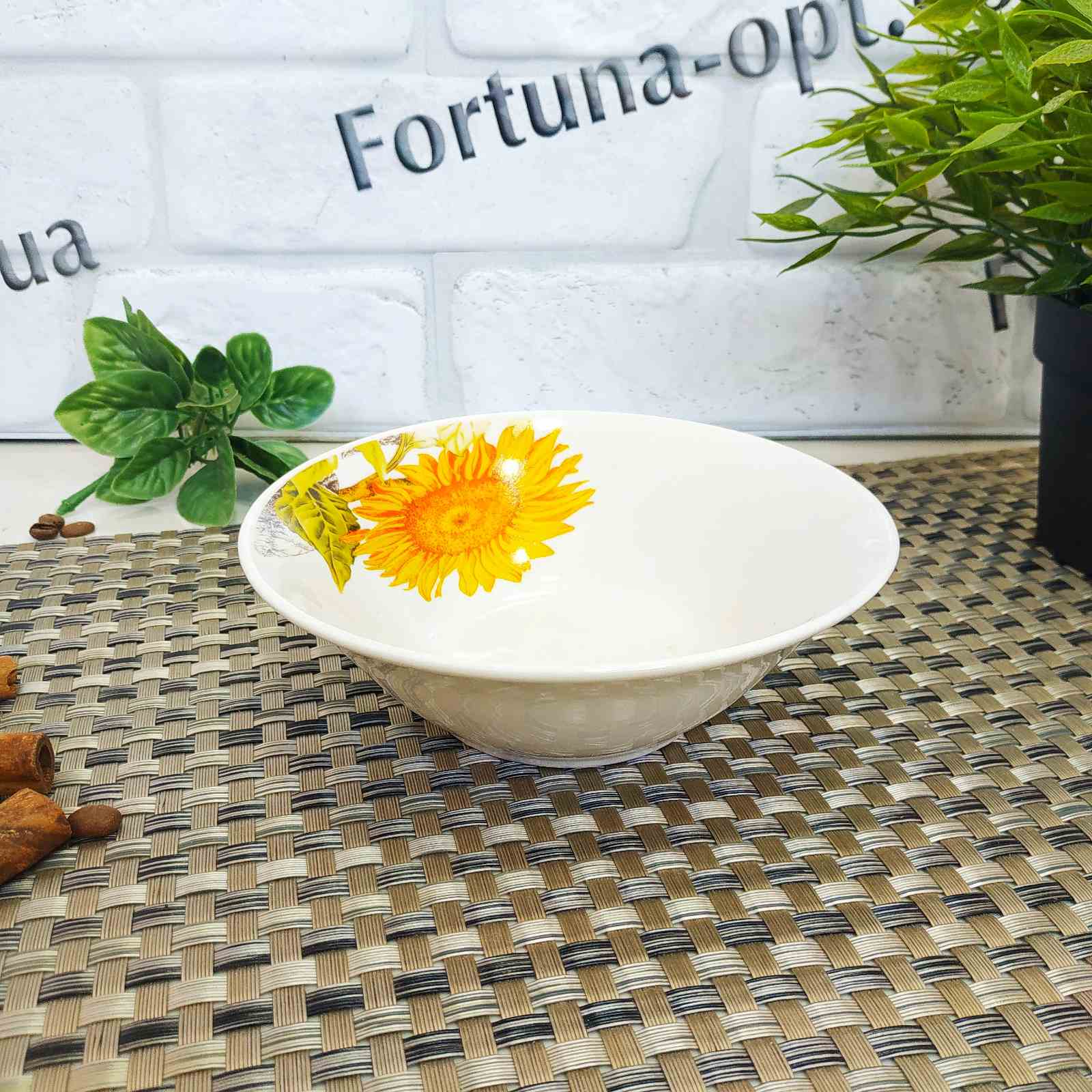 Салатник "6" керамический Подсолнух 15 х 4,5 см 11800 ✅ базовая цена 28.49 грн. ✔ Опт ✔ Скидки ✔ Заходите! - Интернет-магазин ✅ Фортуна-опт ✅