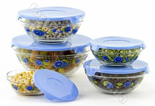 Судочки стекло с крышкой Frico FRU - 431 - 5 пр➜Опотом и в розницу✅актуальная цена -Интернет магазин ✅Фортуна✅