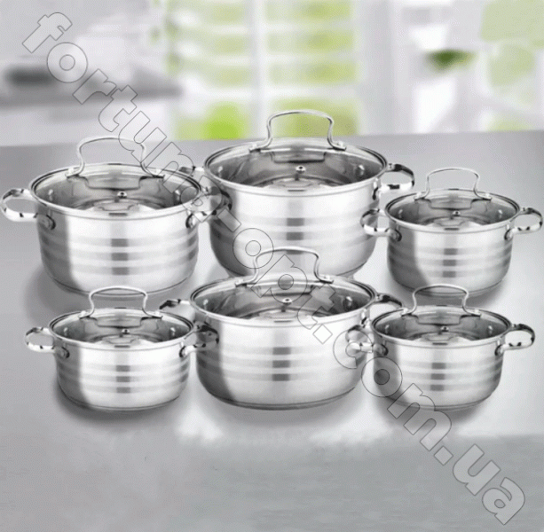 Набор посуды из нержавеющей стали Edenberg EB - 4075 ➜ Опт и розница ✅ актуальная цена -Интернет магазин ✅ Фортуна ✅
