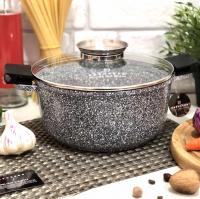 Казан - кастрюля с мраморным покрытием Edenberg EB - 3977 - 3.3 л / 22 см ✅ базовая цена $24.41 ✔ Опт ✔ Акции ✔ Заходите! - Интернет-магазин Fortuna-opt.com.ua.