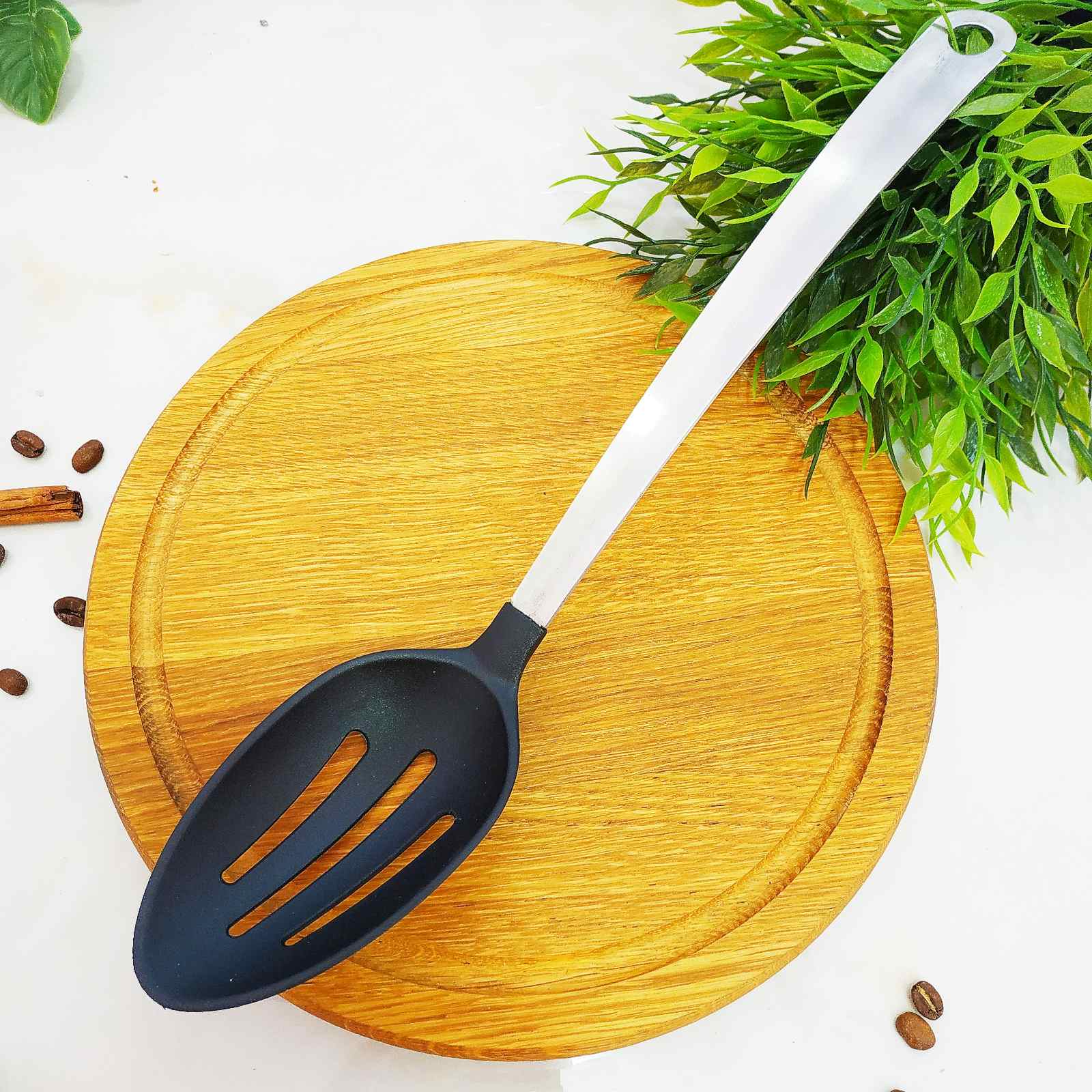 Ложка кухонная тефлоновая с дырками A-Plus - 0343 (34 см) ✅ базовая цена $1.08 ✔ Опт ✔ Скидки ✔ Заходите! - Интернет-магазин ✅ Фортуна-опт ✅