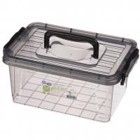 Контейнер плоский черный с ручкой 2,8 л 0023 ➜ Оптом и в розницу ✅ актуальная цена -Интернет магазин ✅ Фортуна ✅