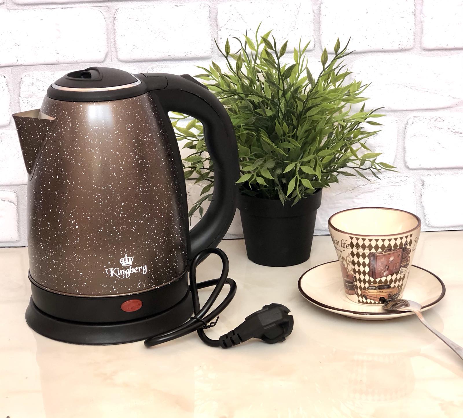 Электрочайник бронзовый 2 л Kingberg - 2040 ✅ базовая цена $6.67 ✔ Опт ✔ Скидки ✔ Заходите! - Интернет-магазин ✅ Фортуна-опт ✅