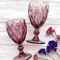 Бокал для вина 324 гр Purple Red 1 шт. А-Плюс 9051 ➜ Оптом и в розницу ✅ актуальная цена -Интернет магазин ✅ Фортуна ✅ 